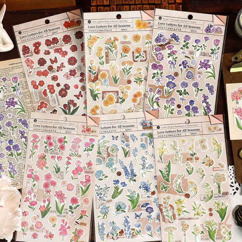 

Journamm.id Infeel.Me Stiker Seri Surat Cinta Empat Musim Bunga Tanaman Retro Casing Ponsel Buku Pegangan Kolase Dasar Dekoratif