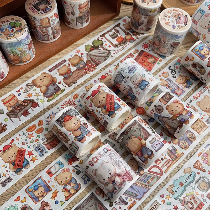 

Journamm.id Selotip Washi Motif Beruang Kawwaii Ukuran 50mm / 3m / 40cm Untuk Dekorasi Scrapbook / Album Foto DIY