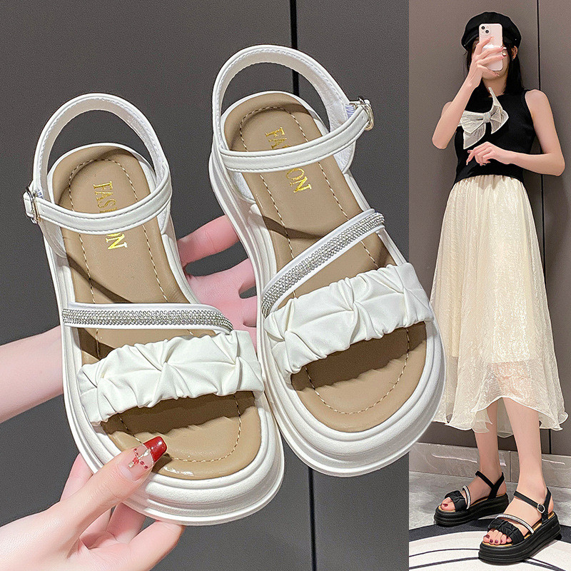 【LF】Sandal Selempang Wanita Sandal Wanita Musim Panas Ukuran Besar Perdagangan Luar Negeri Pakaian L