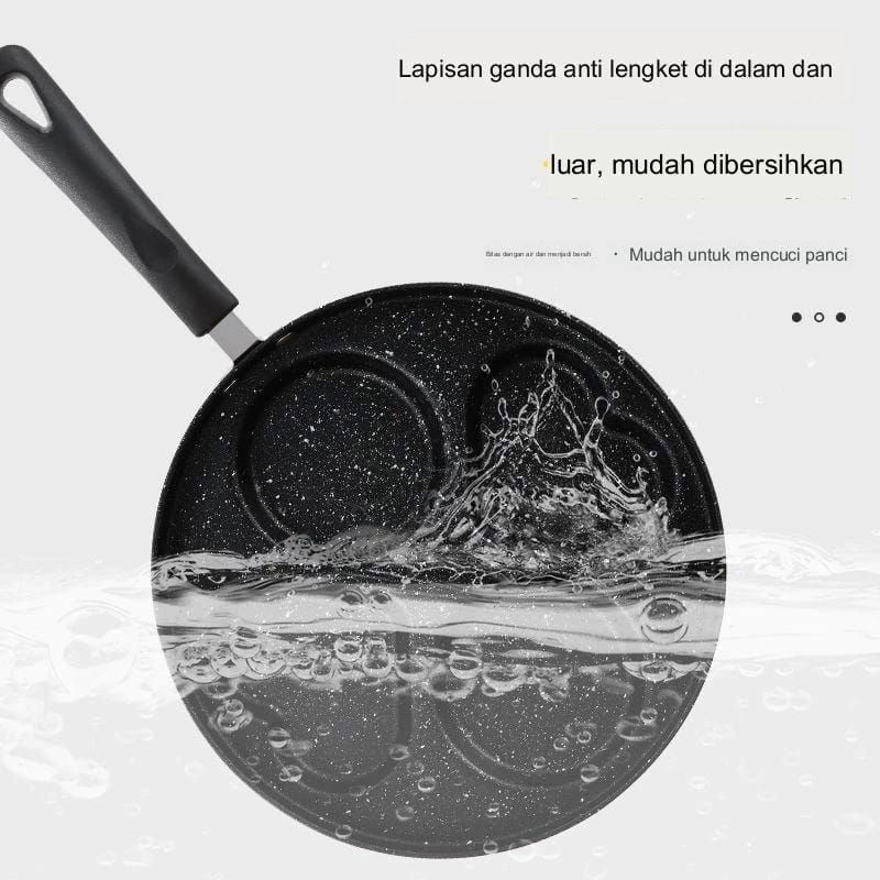 New frypan telur motif bulat love 4 lubang / wajan penggorengan pancake