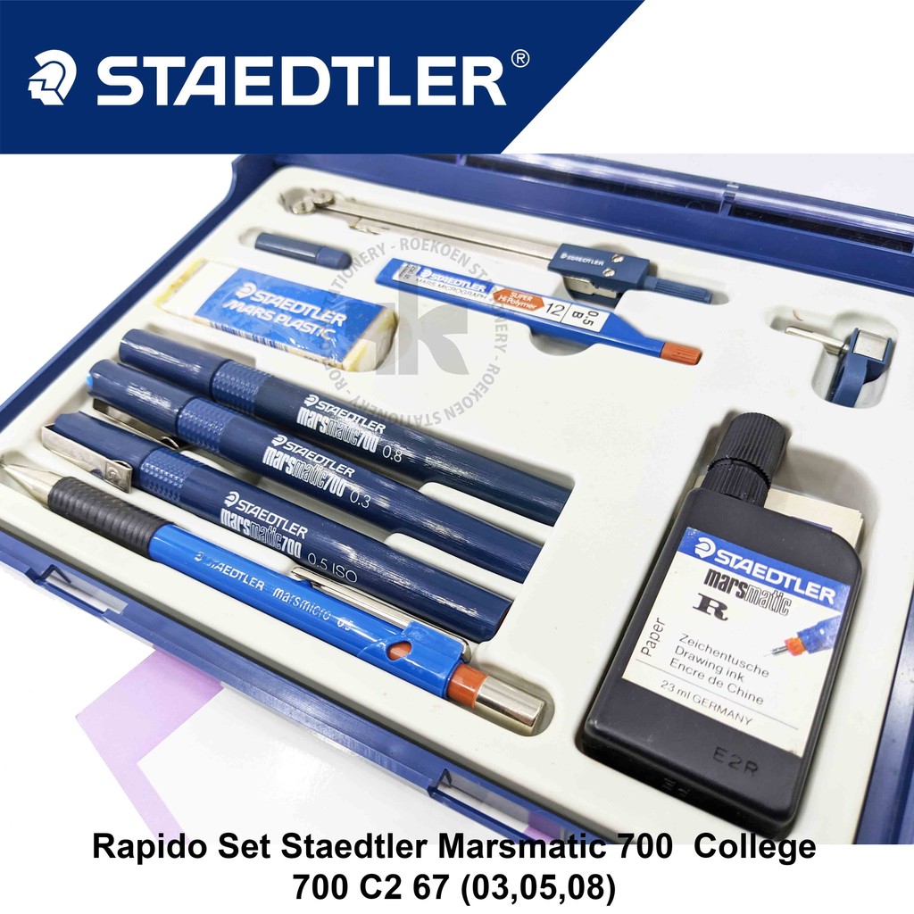 

Staedtler Marsmatic 700 College Rapido Set 700 C2 67 (0.3/0.5/0.8) (tanpa tinta)