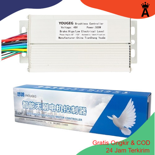 Kontroler Sepeda Listrik Motor Elektrik Kontrol BLDC 36V 48V 64V 350 500 1000Watt Universal