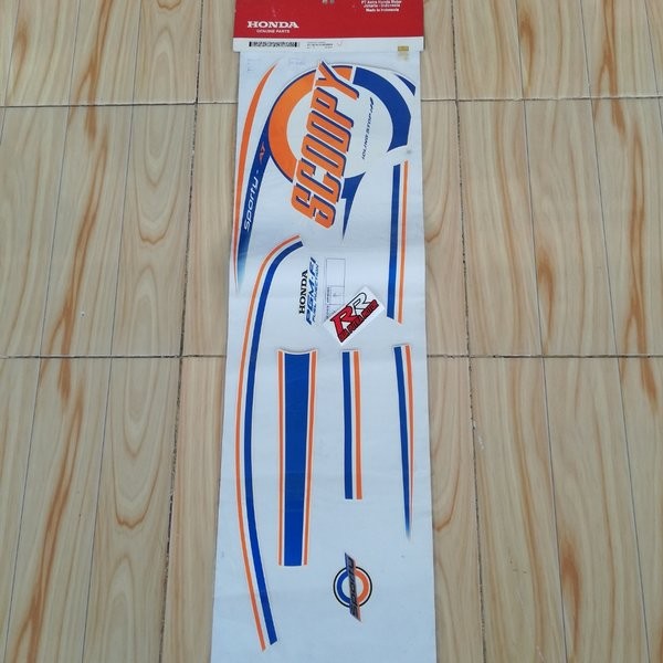 stripe grafik graphic sticker striping body bodi kanan original ori honda scoopy scopy fi esp sporty