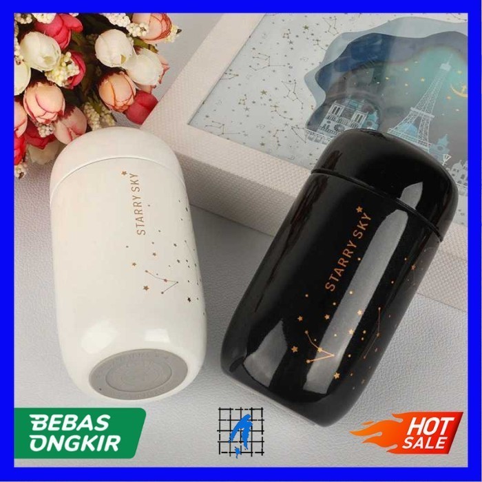 Gelas Botol Tumbler Kopi Teh Stainless Steel 200ml - Putih