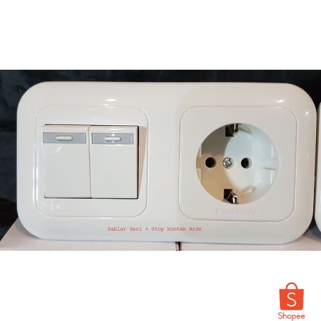 saklar seri + stop kontak arde "non cp" dan "cp" panasonic
