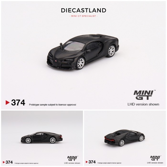 Mini GT #374 Bugatti Chiron Super Sport 300 MatteBlack Minigt MGT00374