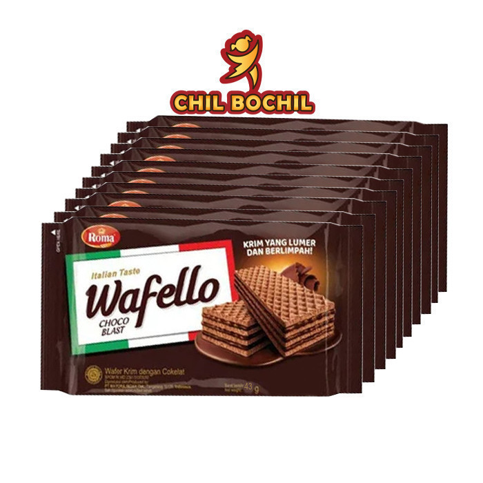 

WAFELLO ROMA ISI 10 PCS X 43 GRAM (1 PAK)