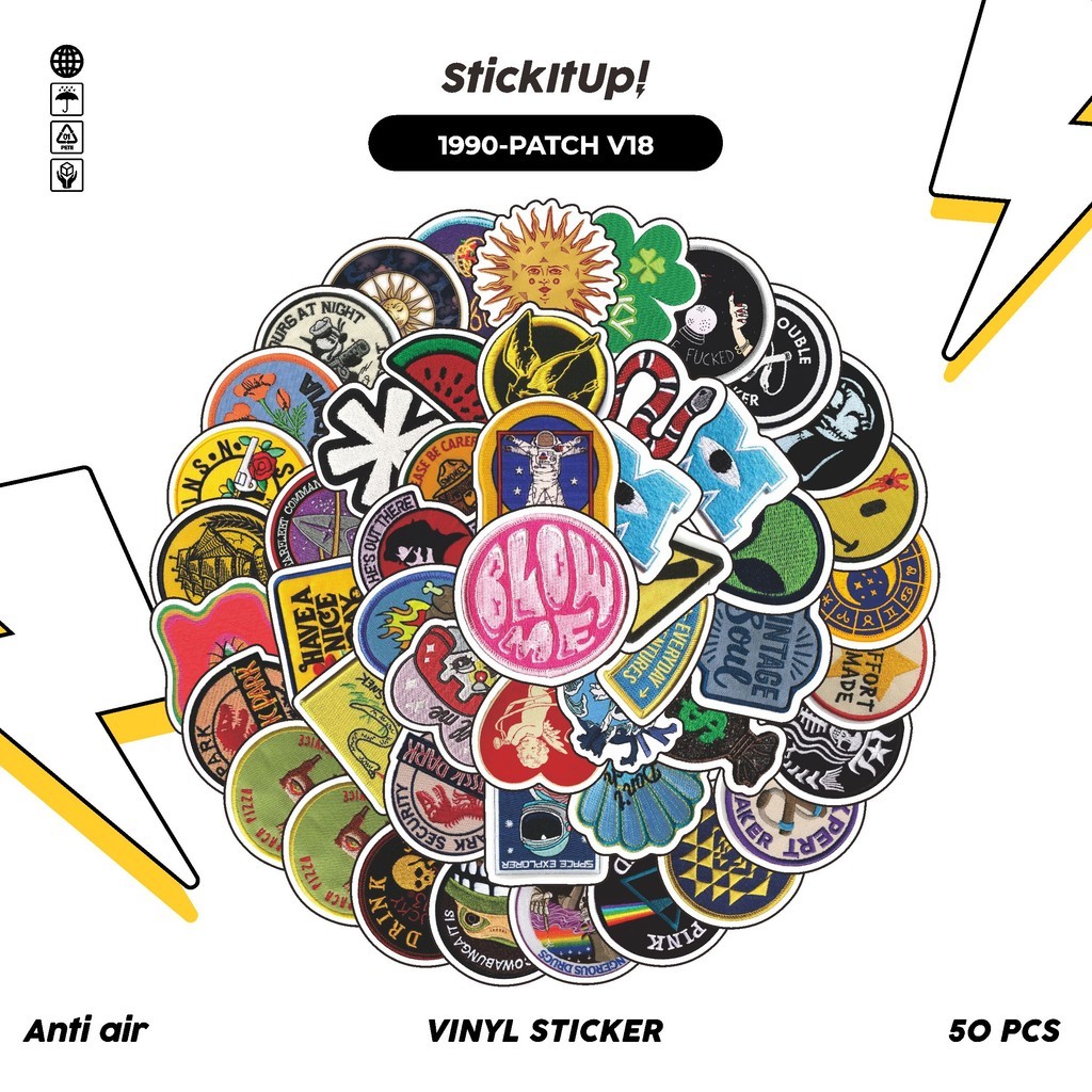 

COD✨ 50 Pcs Stiker PATCH V18 Lucu Anti Air Untuk Dekorasi Notebook Sepeda Skateboard Handphone DIY