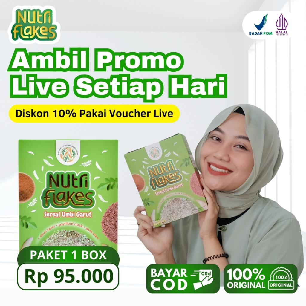 

Nutriflakes Sereal Umbi Garut Atasi Asam Lambung dan Maag