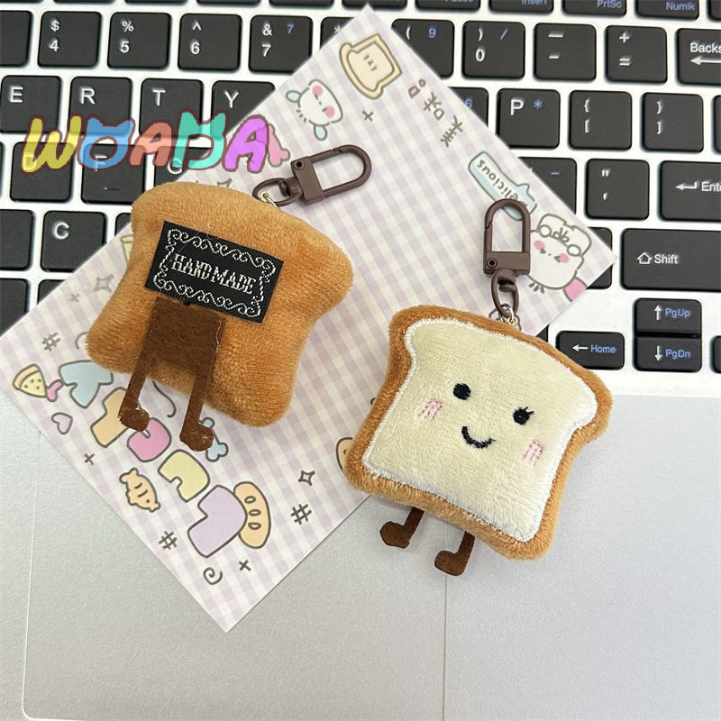 

Toast Bread Pendant Cute Cartoon Plush Small Figure Bag Decoration Kawaii Creative Expression Nice Present