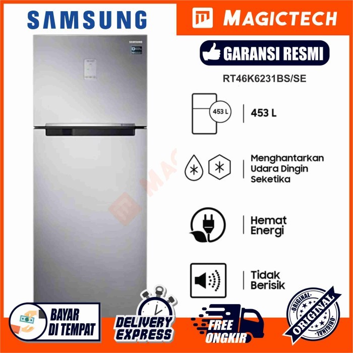 KULKAS 2 PINTU SAMSUNG RT46K6231BS/SE 456L INVERTER - SILVER