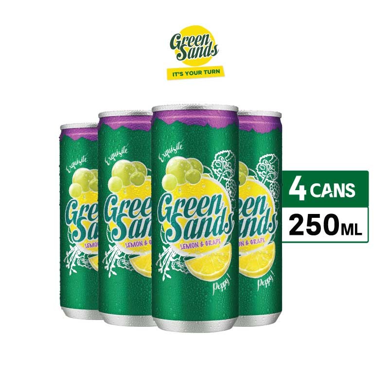 

Green Sands Grape Lemon Can 250ml Can 4 pcs