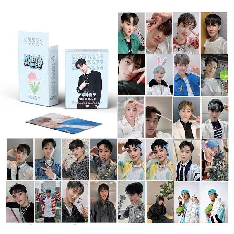 [50Pcs] Hologram Photocard Mark Lee Glitter Holo Lomo Card Photo Card Kpop Lomocard Nct Dream