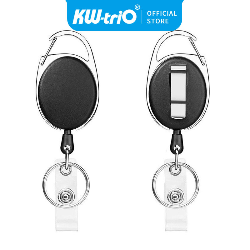 

ID CARD CARABINER/Retractable Keychain Flexible/Premium ID Card Holder/GANTUNGAN KUNCI