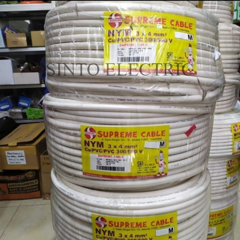 SUPREME Kabel NYM Kabel Kawat 3 x 4 mm 50 meter