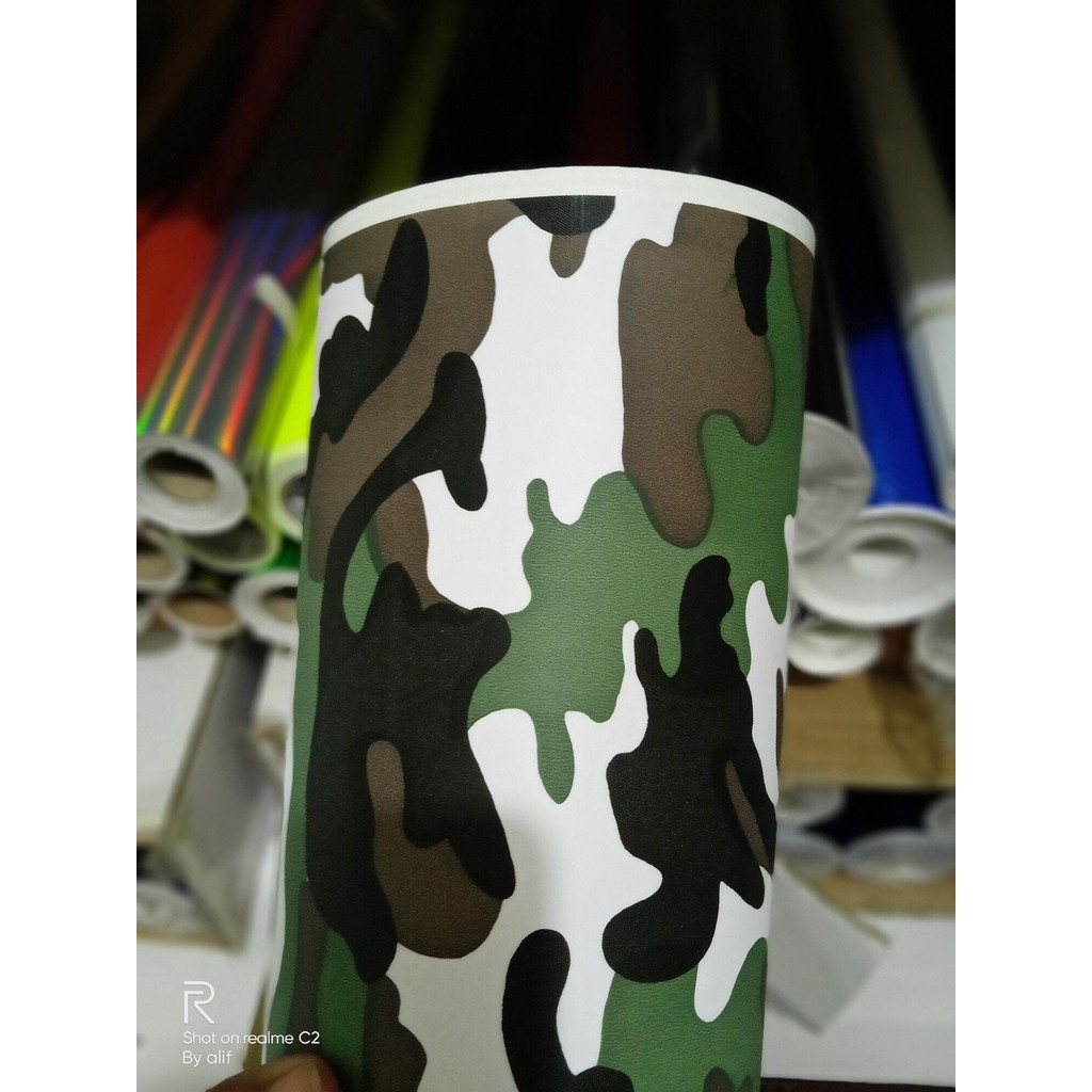 Stiker Skotlet Loreng Army Stiker Camo Doff Skotlet Motor Hijau Skotlet Doreng