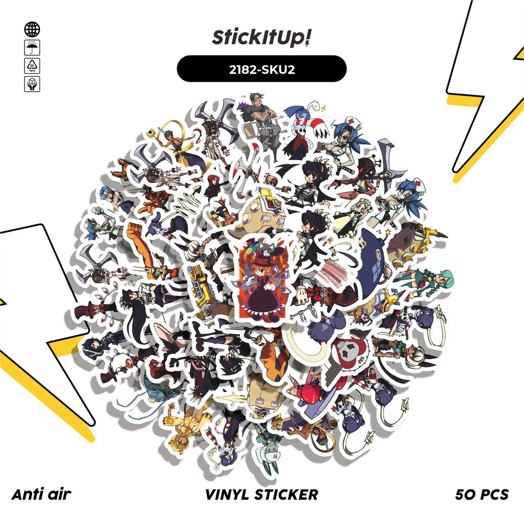 

COD✨ 50 Pcs Stiker GAME SERIES SKULLGIRLS CHARACTER MIX 02 Lucu Anti Air Untuk Dekorasi Notebook Sepeda Skateboard Handphone DIY