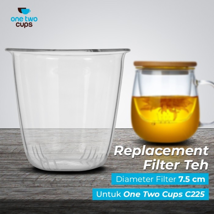 ✨NEW✨ -Gelas Cangkir Kaca Saringan Teh Rempah Hiasan Rumah Aesthetic Lucu - GelasTeko 420ml