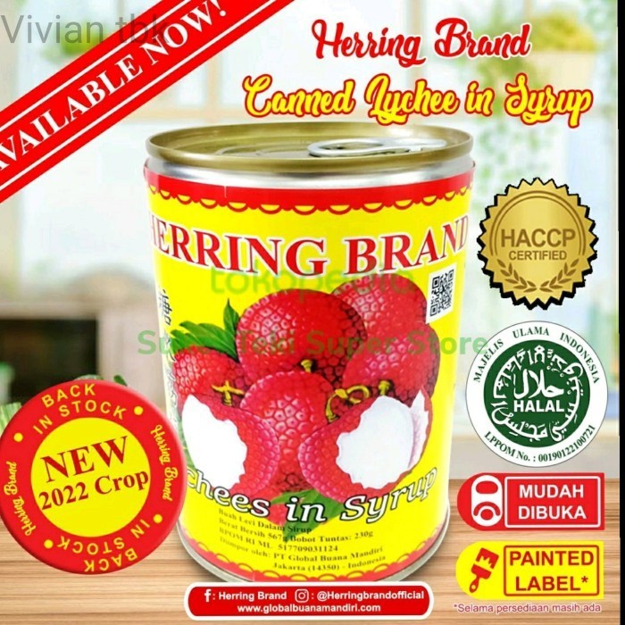

vv Lychee Kaleng Herring / Buah Leci Dalam Kaleng 567 gr SATUAN