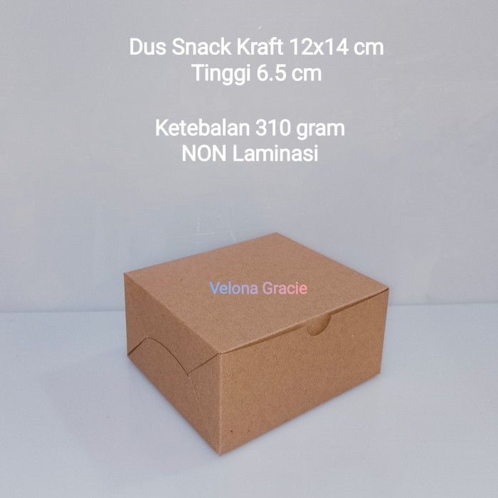 

Dus Kraft 12x14 isi 50 pcs Kotak Kue Snack Box Coklat non laminasi
