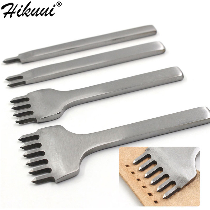 

Leather Hole Punch Tool Rhombus Row Punching Tool 3/4/5/6mm Spacing Puncher For Lacing Stitching Hand Sewing Thread Tools