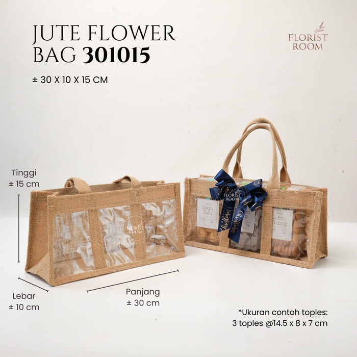 

Jute Flower Bag 301015 - Tas Hampers - Natural, Tdk Bs Tukar