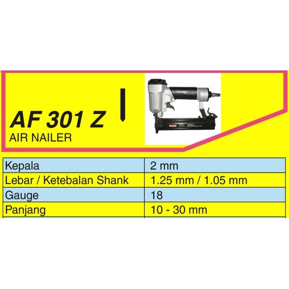 MAKITA AF 301 Z MESIN PAKU TEMBAK