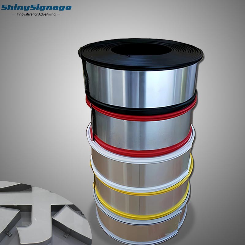 Led Sign Letters Trim Cap Aluminum Channel Letter Coil Multicolor 3D Luminous Letters Material 1 rol