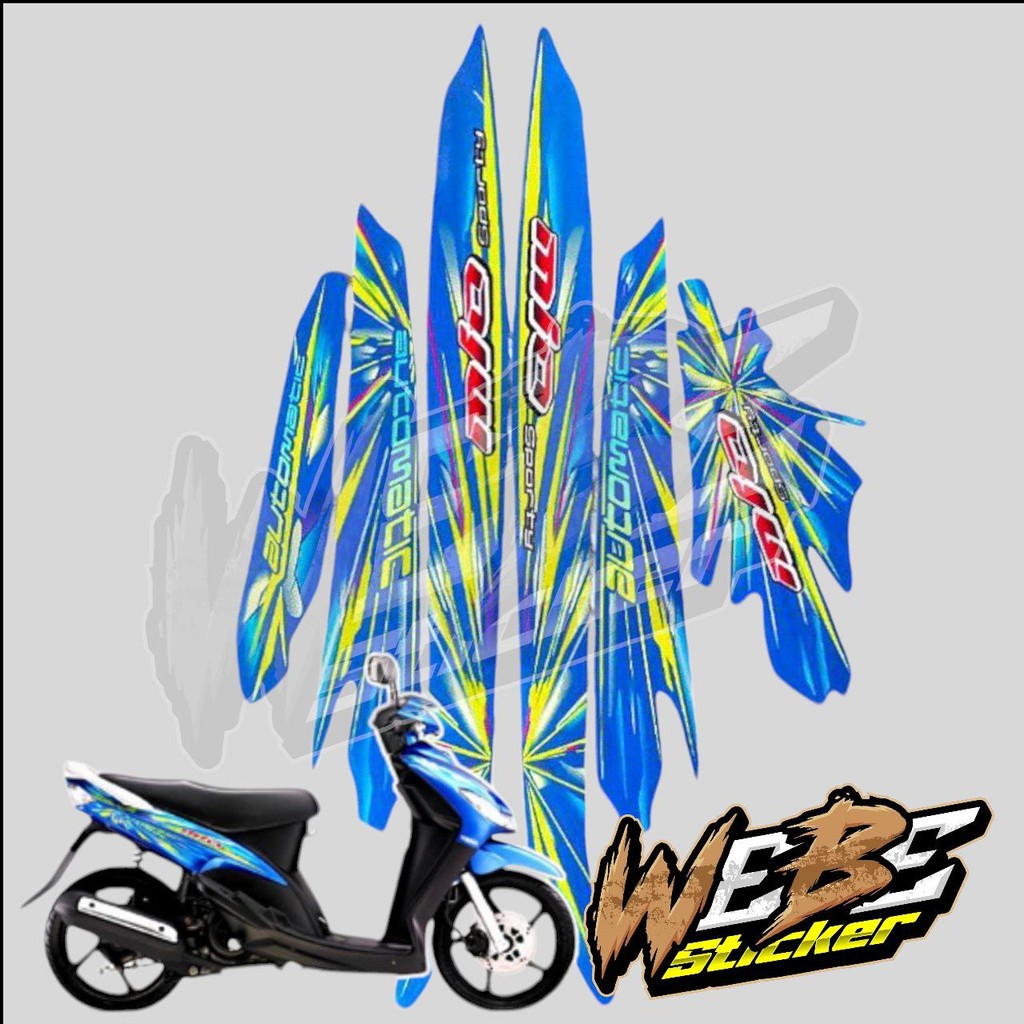 STICKER STIKER POLET LIS STRIPING MOTOR FULL BODY YAMAHA MIO NEW MIO SMILE MIO KEMBANG API WARNA BIR