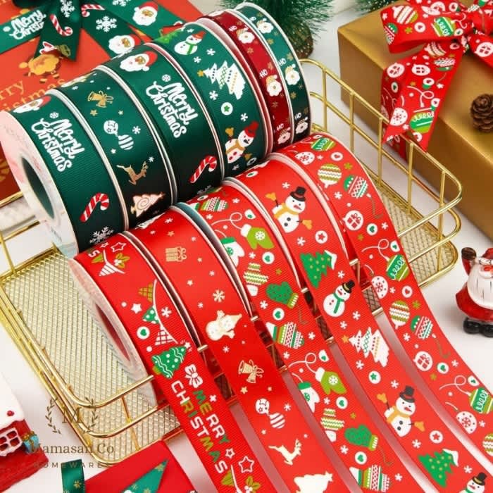 

Pita natal Satin & Grossgrain 2.5cm 1 roll - Christmas Ribbon CMH0152
