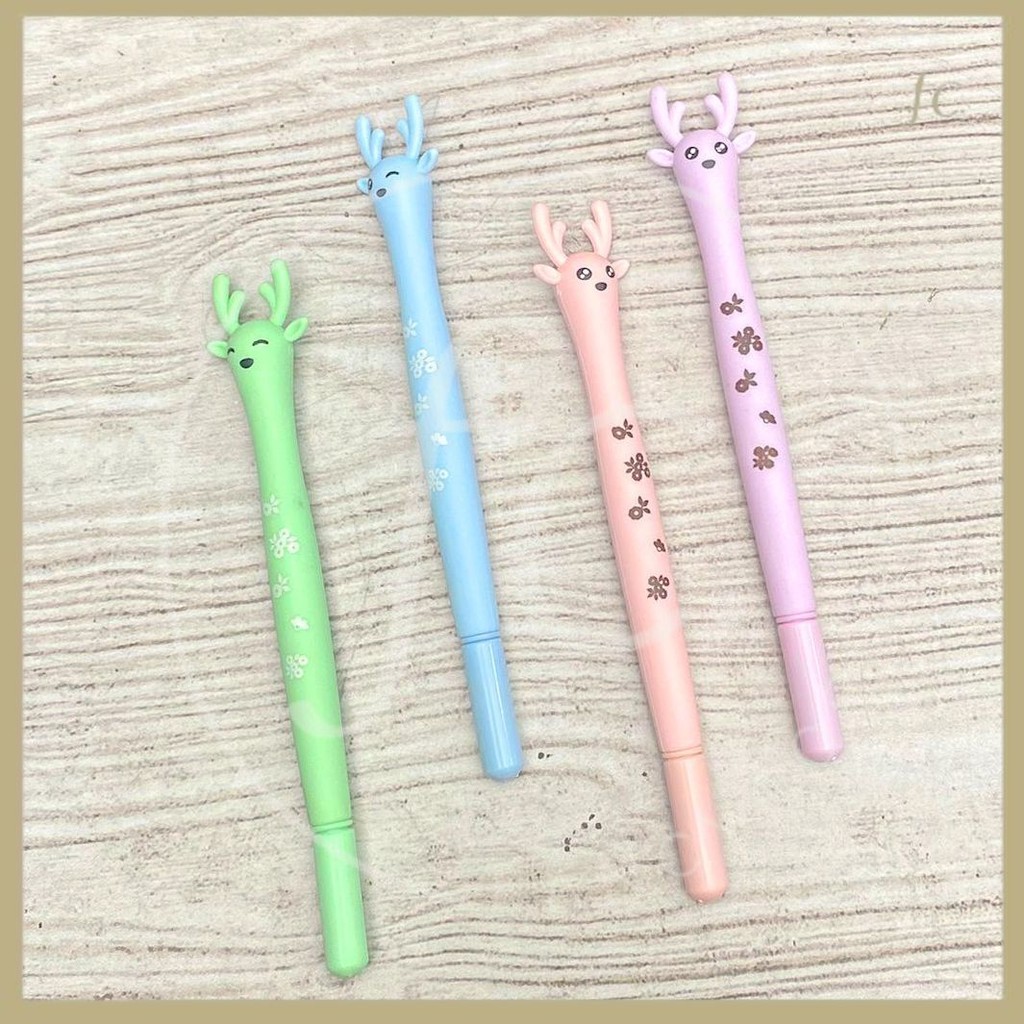 

Pen / Pulpen / Bolpen Gel Rusa Tanduk Fullbody PGK-1505 Cute Lucu Rudolph Reindeer Tinta Hitam Bingkisan Hampers Kado Favorit Anak Harga Grosir Ready COD