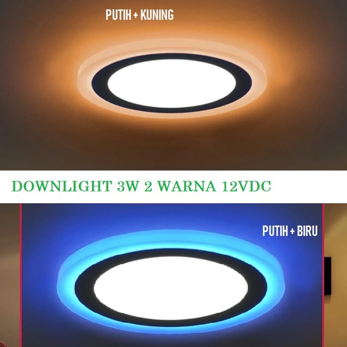 Lampu Downlight LED 3 Watt 3 Watt 12 Volt 12V DC 24 volt 24v