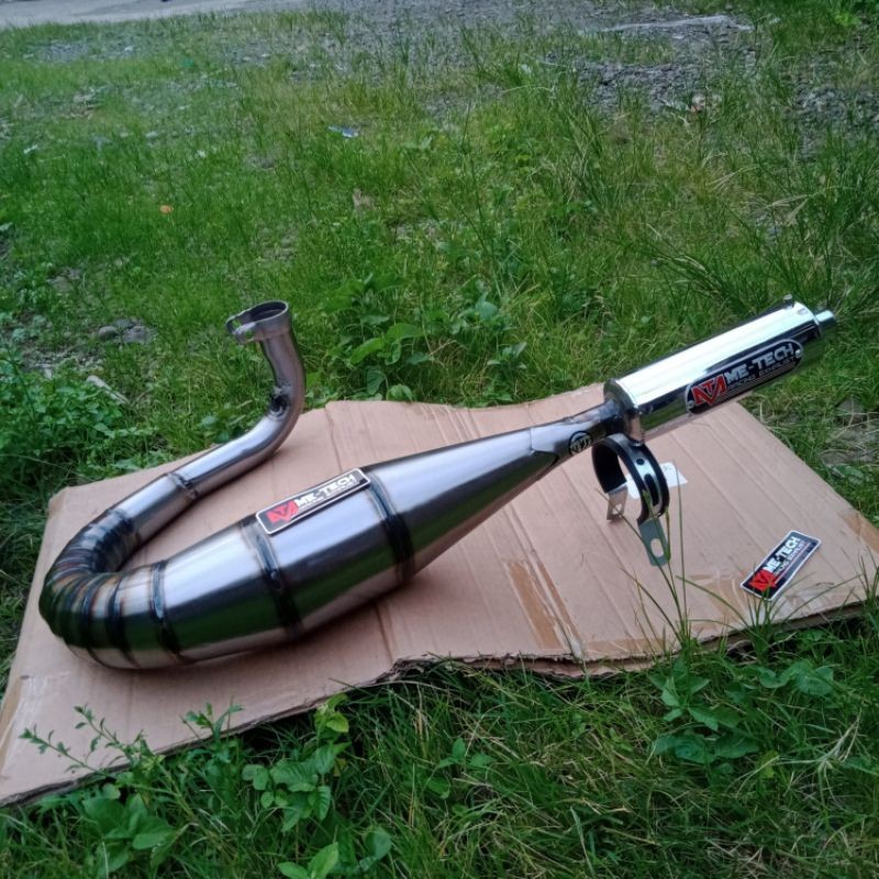 TYPE NEW KENALPOT VESPA RACING BUANG KIRI