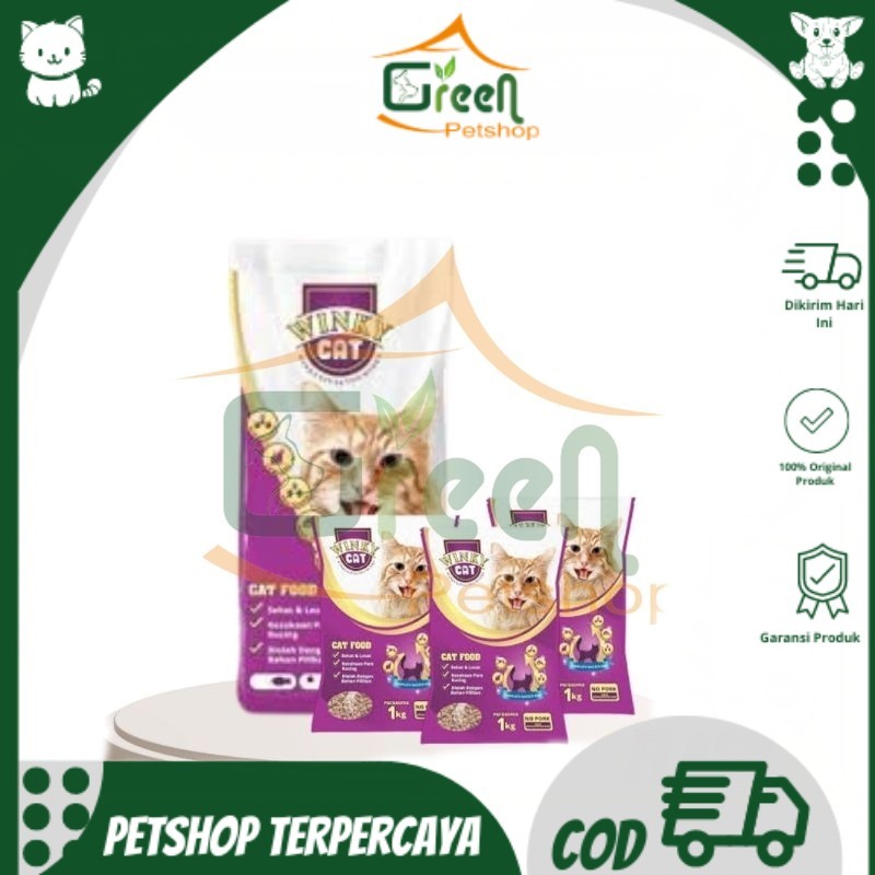 

Makanan Kucing Repack winky 1 Kg|REPACK