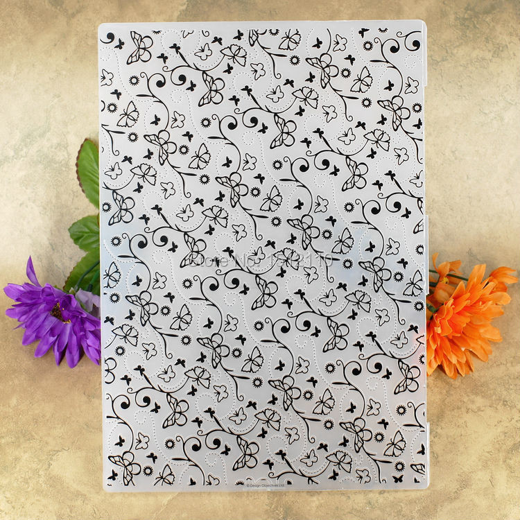 

A4 Size Butterfly Flowers Plastic Embossing Folder For Scrapbook DIY Album Card Tool Plastic Template 30.7x21.4cm KW673156