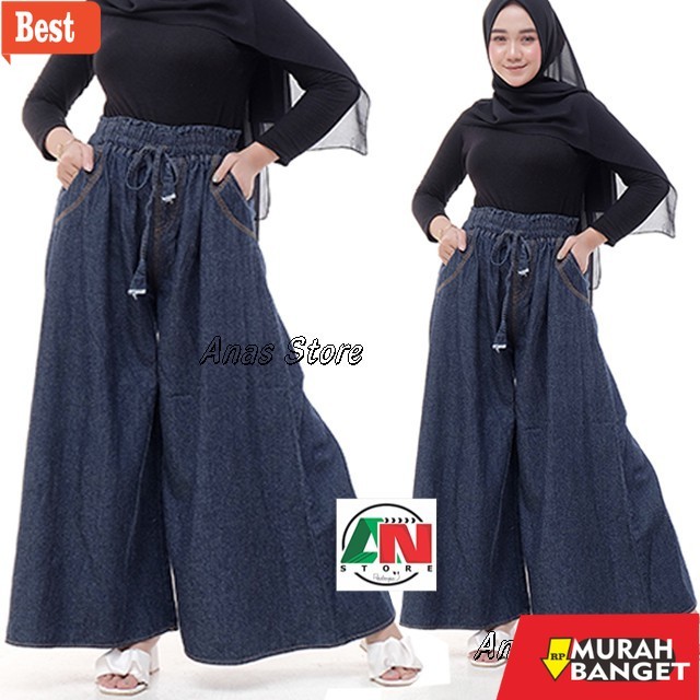 celana kulot wanita terbaru KULOT JEANS JUMBO BIG SIZE XXL , CELANA KULOT WANITA MODEL PAYUNG JUMBO 