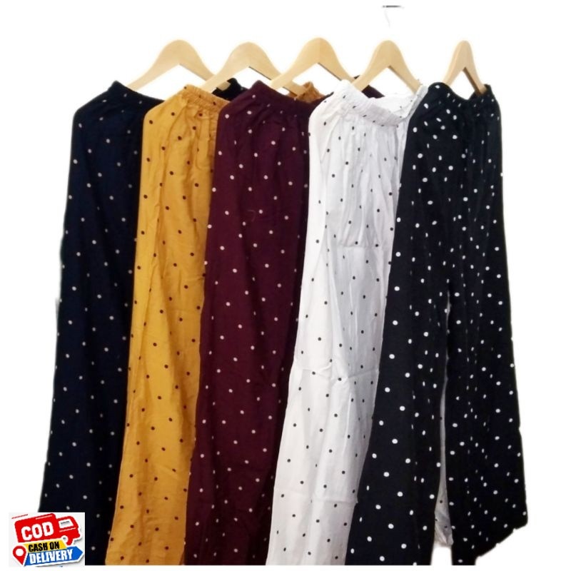 CELANA KULOT RAYON MOTIF BOBBA / POLKADOT.