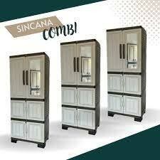 LEMARI PLASTIK SINCANA MINI COMBI RAK KUNCI + CERMIN