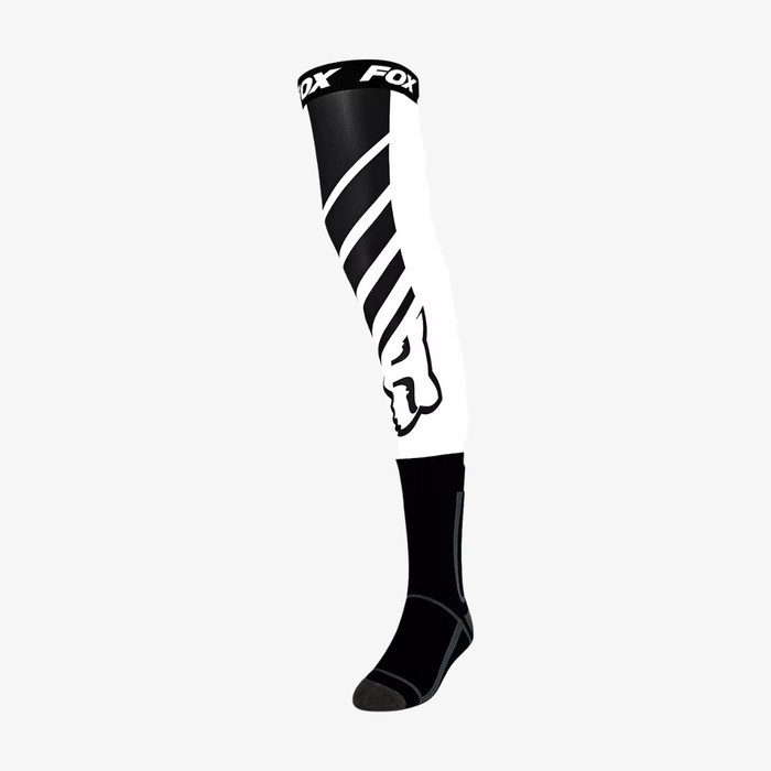 FOX Racing Mach One Knee Brace Tall Socks MX Kaos Kaki Boots Motocross [Black/White]