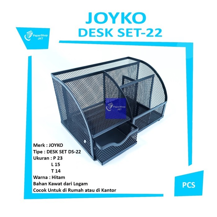 

[BEST] JOYKO Desk Set DS-22 - Tempat Pensil Jaring - Pcs
