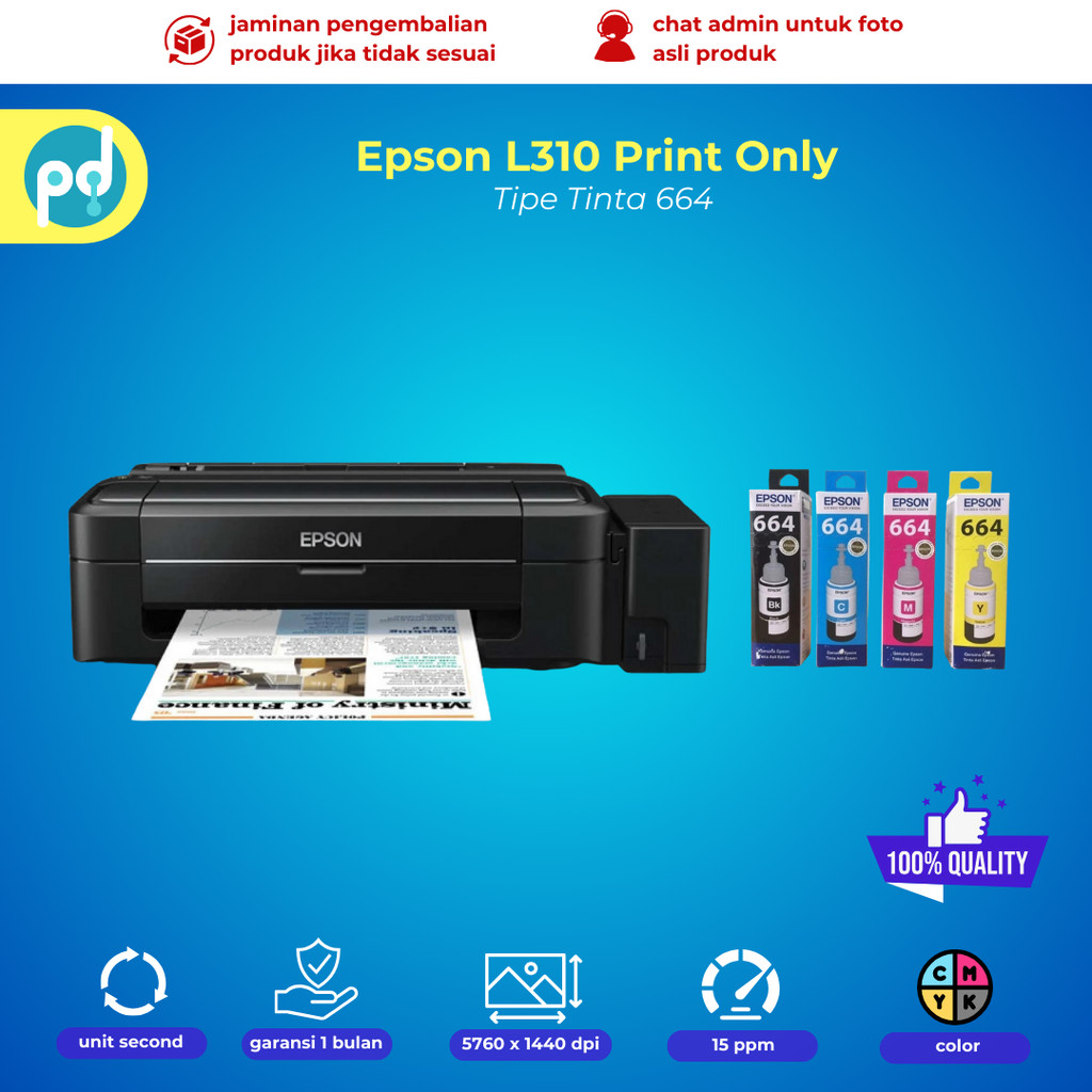 Printer Epson L310 Color (second Bergaransi)