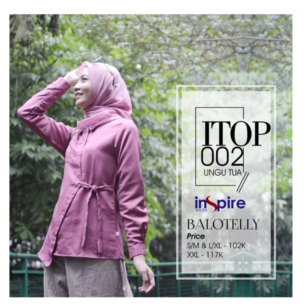 FawwazOShop - Inspire Top 002 Fashion Wanita Atasan Muslimah by Nibras