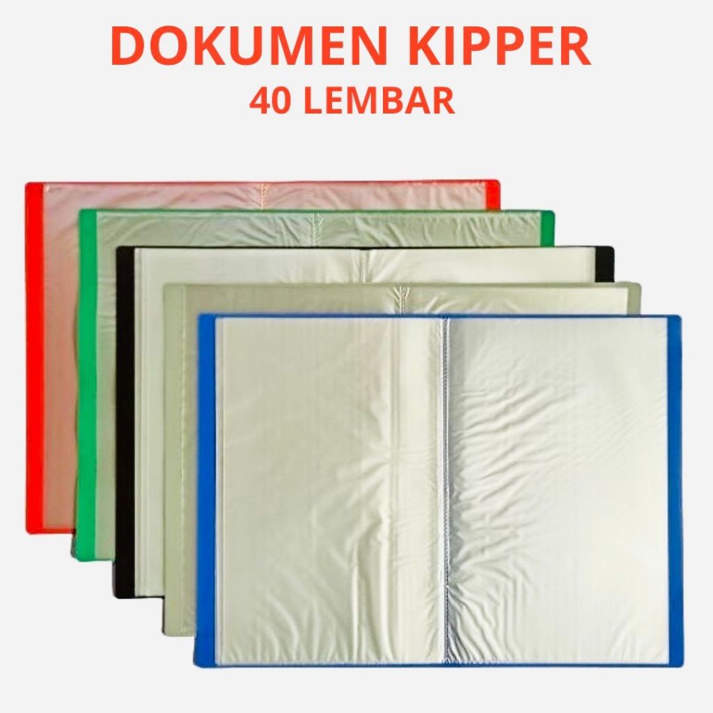 

BOS Clear Holder F4 Folio Document Keeper 40 Lembar