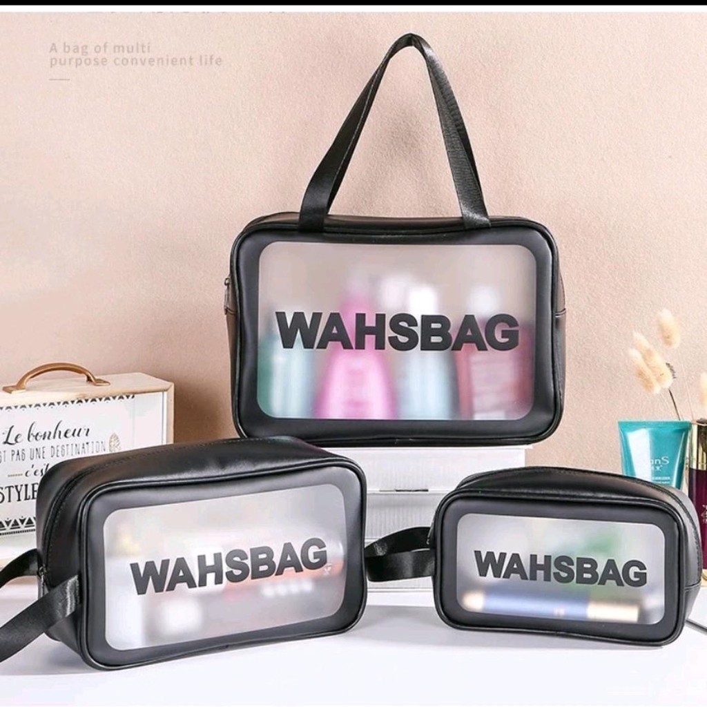 Tas Penyimpanan Serbaguna WAHSBAG Travel Kosmetik Multifungsi dengan Tali Ukuran Sedang untuk Wanita