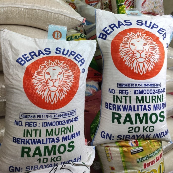 

Beras Super Ramos Inti Murni Kepala Singa 10KG 100