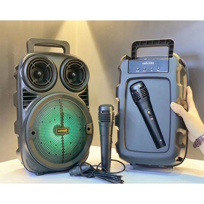 Speaker Speker Spiker Sepiker Sepeker Jumbo Besar Gede Dengan Mic Karaoke Musik Music Box Bluetooth 