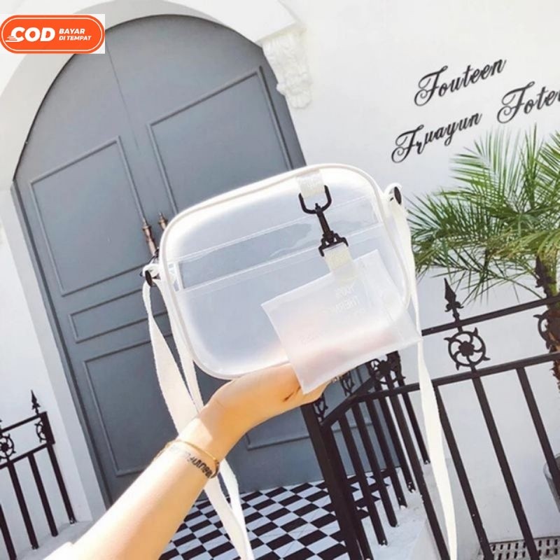 Tas Selempang Wanita Sling Bag Transparan Tas Cewek Murah