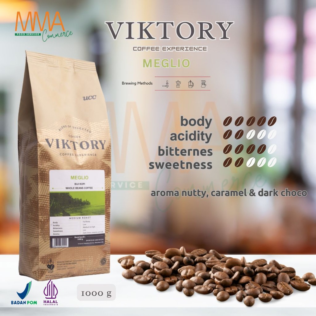 

Viktory Whole Bean Coffee - Meglio 1000g / Biji Kopi