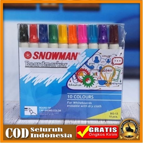 

SPIDOL WHITEBOARD / SEPIDOL / SENOWMAN 10 WARNA ( BG 12)