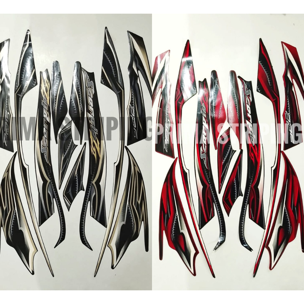 STRIPING STIKER MOTOR SCORPIO Z 2010 CW TERMURAH
